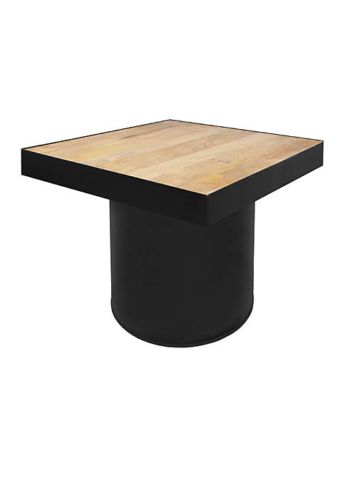 Duna Range 21 Inch Wooden Side Table with