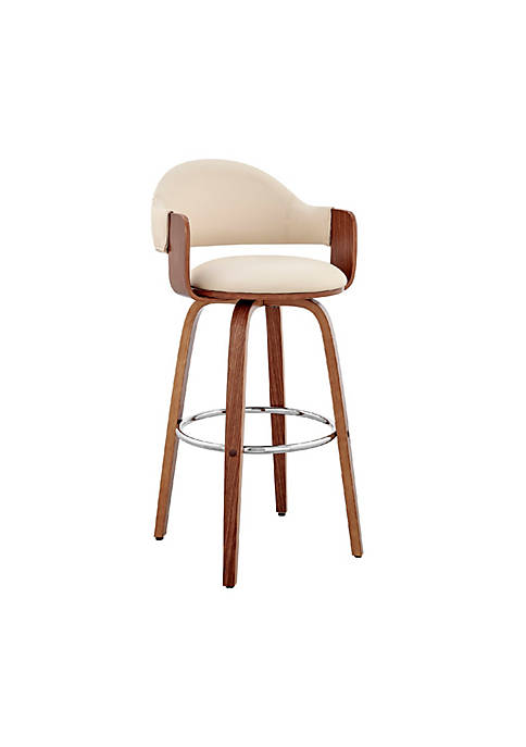 Duna Range 30 Inch Leatherette Barstool with Curved