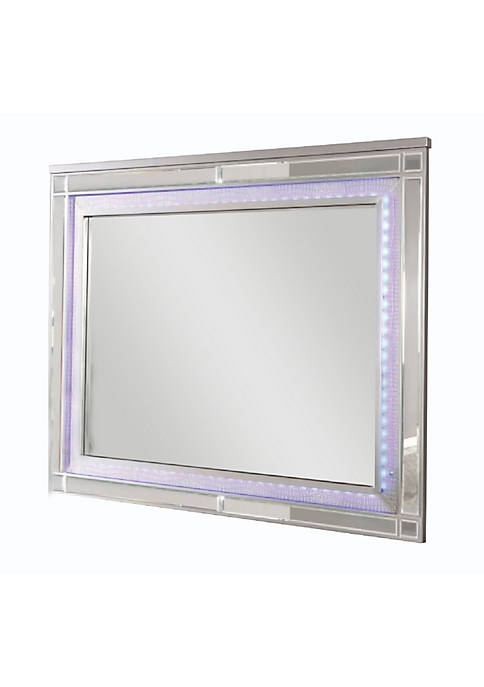 Duna Range 50 Inch Contemporary Textured Mirror with