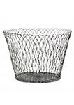 Metal Storage Basket with Wire Design, Gray