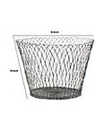 Metal Storage Basket with Wire Design, Gray