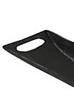 Rectangular Metal Tray with Cut Out Handles, Small, Black