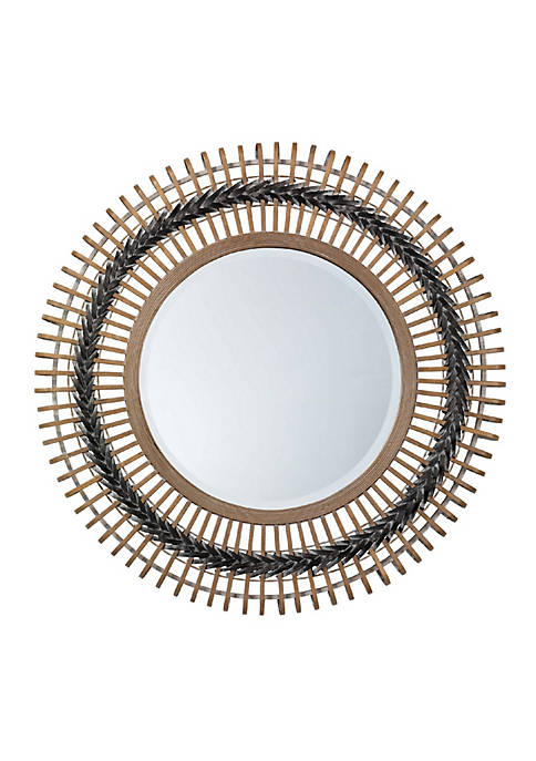 Duna Range Mirror with Bamboo Open Design and