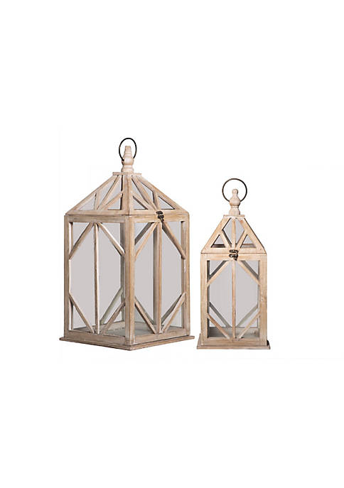 Duna Range Lantern with Diamond Design and Glass