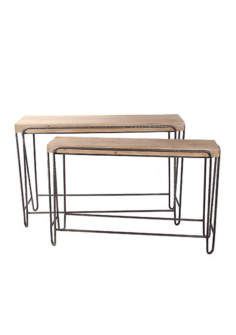 Duna Range 2 Piece Console Table with Hairpin