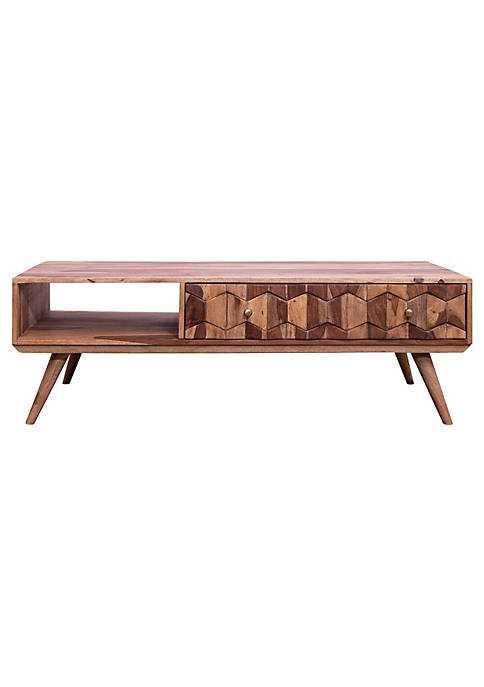 Duna Range 55 Inch Rectangular Wooden Coffee Table