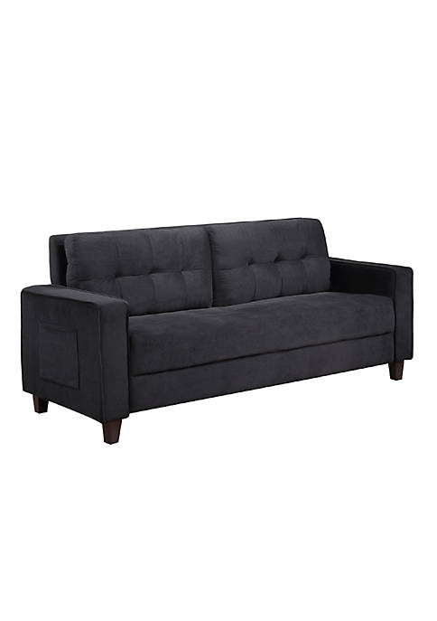 Duna Range Sofa with Velvet Upholstery and Tufted
