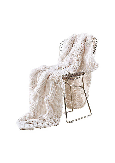 Duna Range Veria Throw Blanket with Hand Knitted