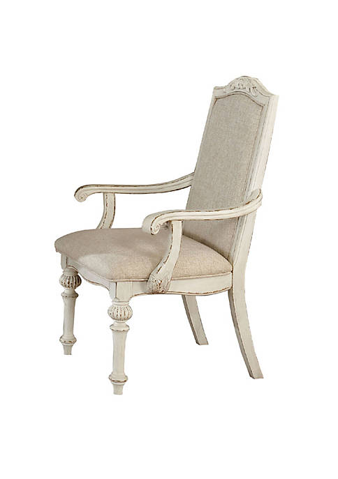 Duna Range Rustic Wooden Arm Chair with Intricate