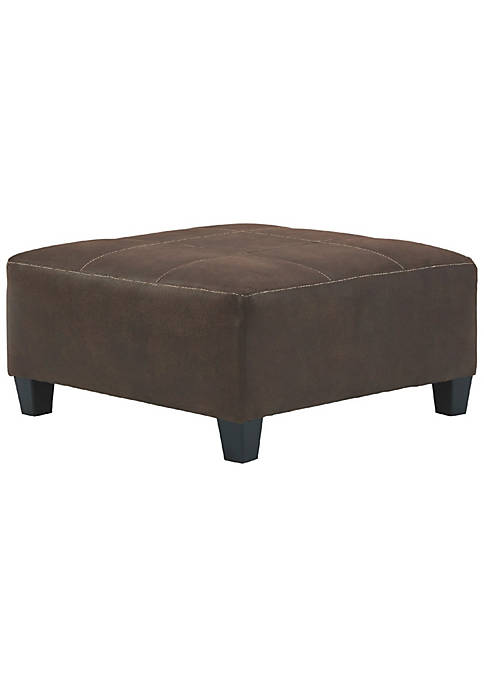 Duna Range Faux Leather Upholstered Ottoman with Tufted