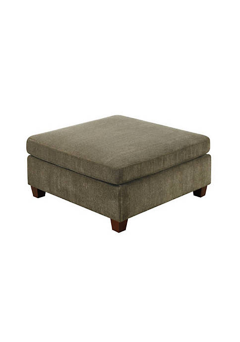 Duna Range 37 Inches Fabric Upholstered Wooden Ottoman,
