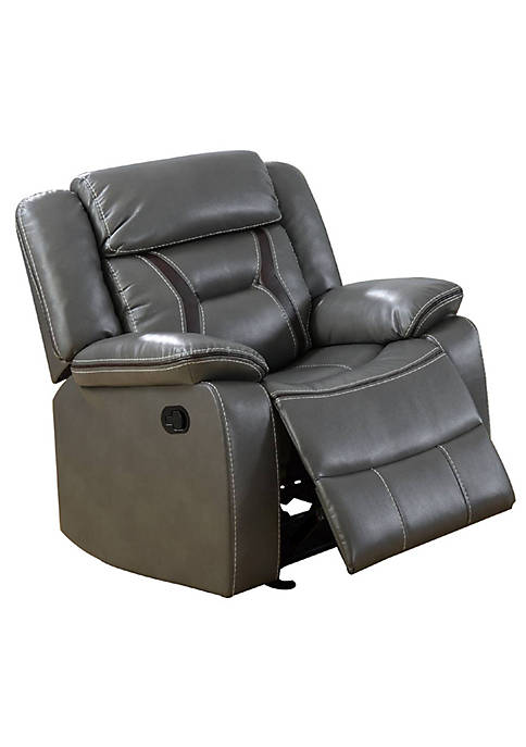 Duna Range 37 Inches Leatherette Glider Recliner with