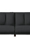Adjustable Upholstered Sofa with Track Armrests and Angled Legs, Gray