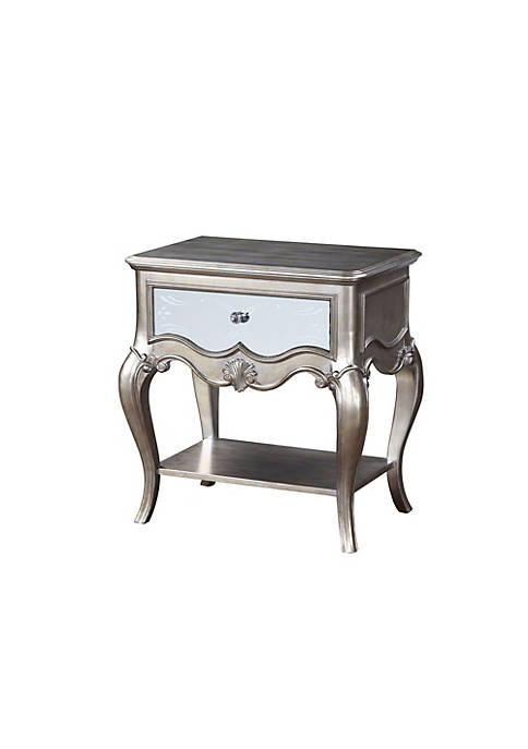 Duna Range Nightstand with Mirror Panel Front and