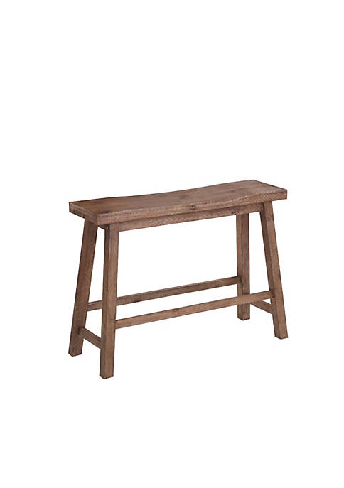 Duna Range Saddle Seat Wooden Bench with Canted