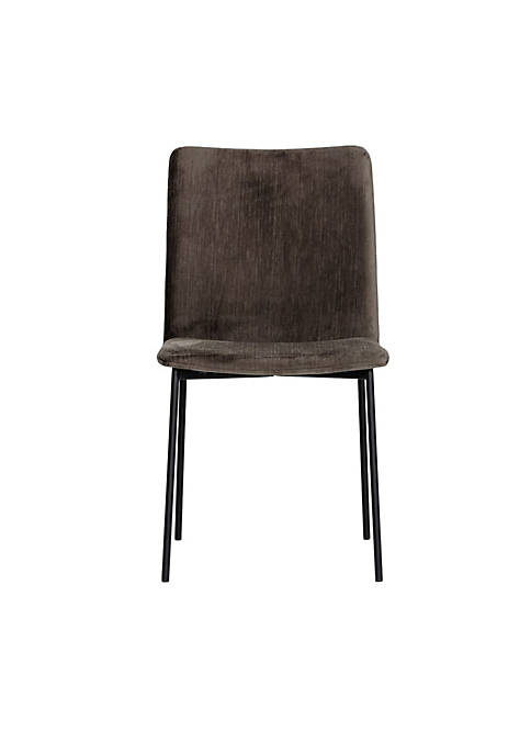 Duna Range Sleigh Design Fabric Dining Chair with