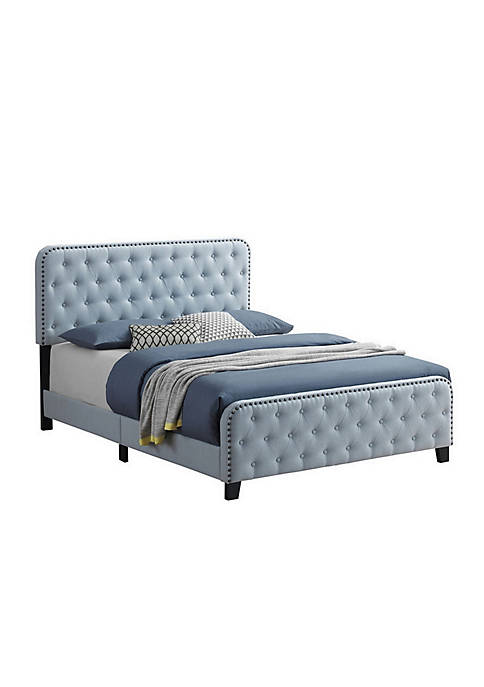 Duna Range Fabric Upholstered Tufted Full Bed with