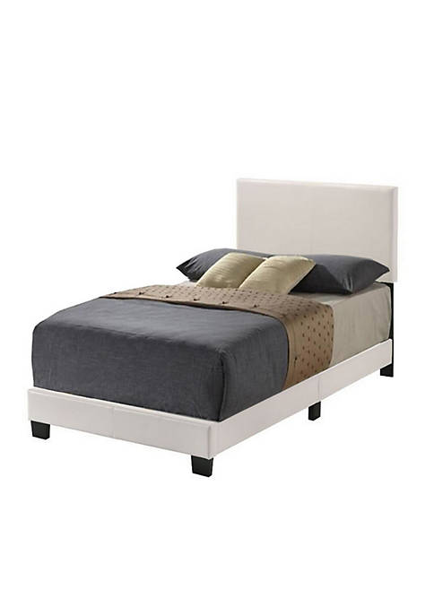 Duna Range Leatherette Padded Twin Bed with Panel