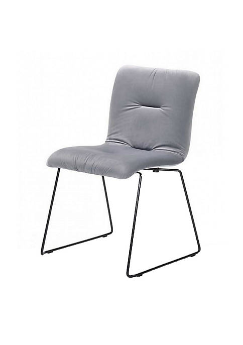 Duna Range Fabric Tufted Metal Dining Chair with