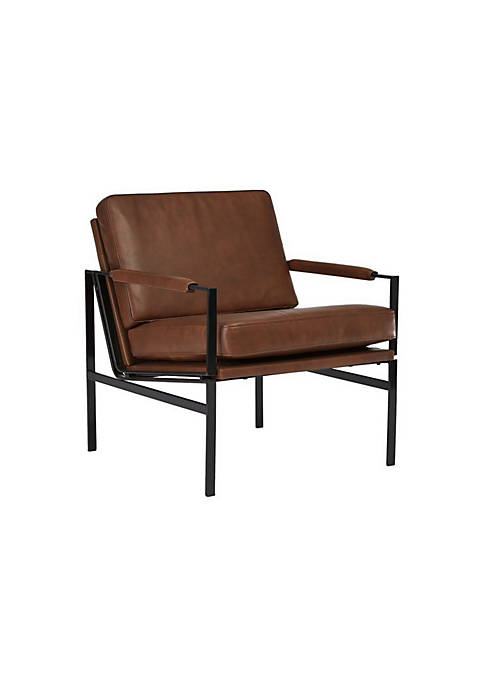 Duna Range Metal Frame Accent Chair with Leatherette