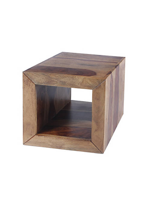 Duna Range Cube Shape Rosewood Side Table With