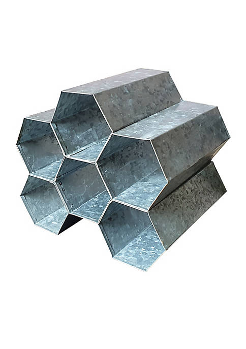 Duna Range Galvanized Metal Tabletop Rack with 6