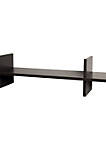 Contemporary Wooden Wall Shelf with Spacious Display, Espresso Brown