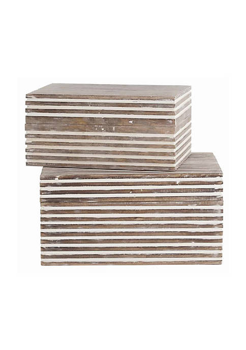 Duna Range Wooden Decorative Storage Box with Block