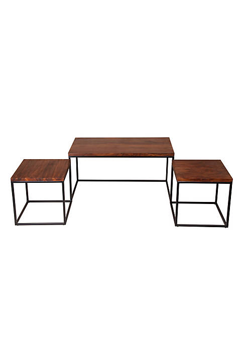 Duna Range 3 Piece Solid Wood Coffee Table