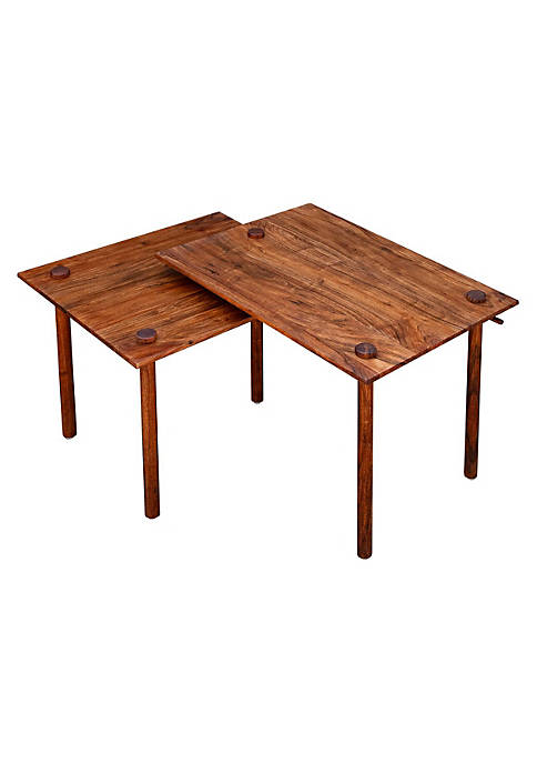 Duna Range Solid Wood End Table with Pull