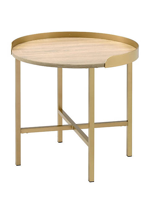 Duna Range End Table with Round Tray Top