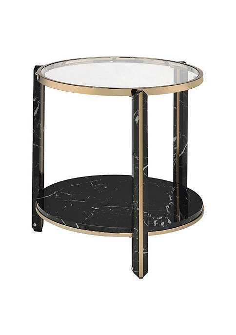 Duna Range End Table with Glass Top and