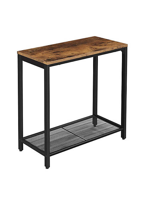 Benjara BM217085 Industrial Wood &amp; Metal Side Table
