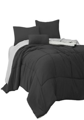 Duna Range Alice 8 Piece King Comforter Set, Soft Dark Gray By The ...