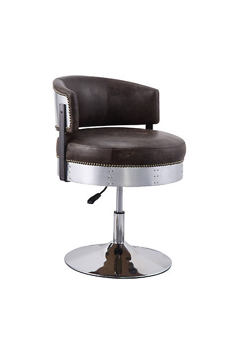 Duna Range Swivel Leatherette Accent Chair with Adjustable