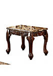 3 Piece Occasional Wooden Table Set with Marble Top, Brown