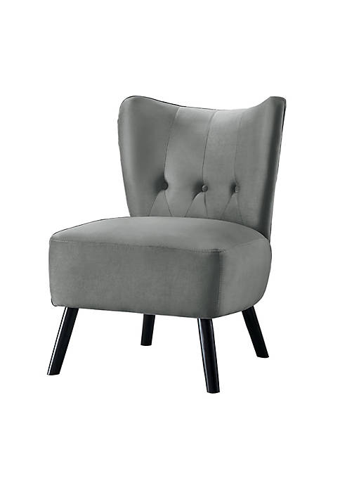 Duna Range Upholstered Armless Accent Chair with Flared