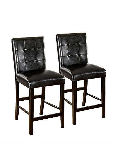 Duna Range Leatherette Counter Chairs with Button Tufted