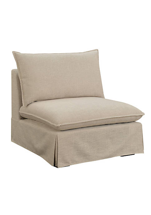 Duna Range Fabric Upholstered Armless Chair With Padded