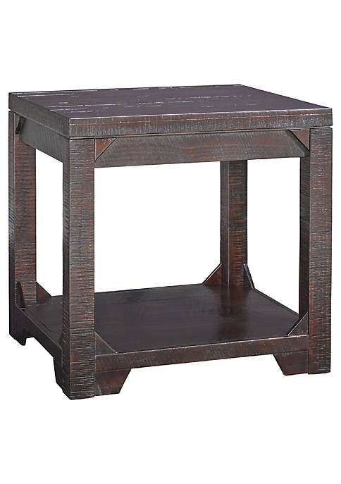 Duna Range Rough Sawn Textured Wooden End Table