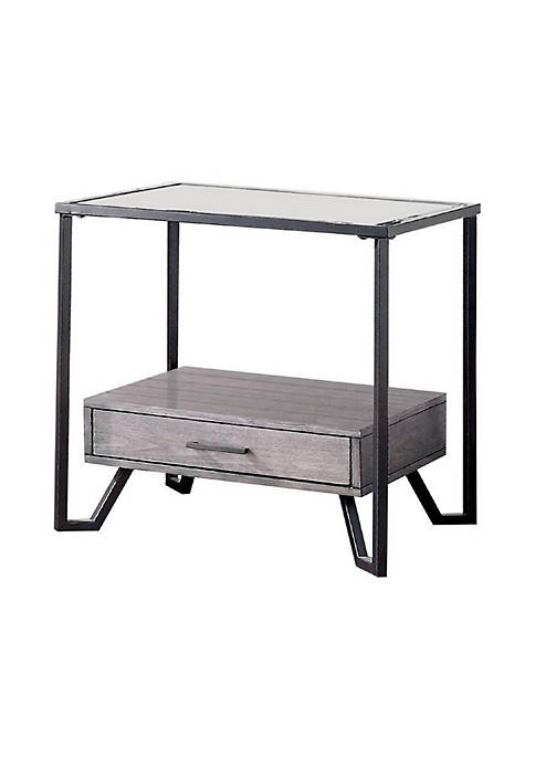 Duna Range 24 Inch Metal End Table with