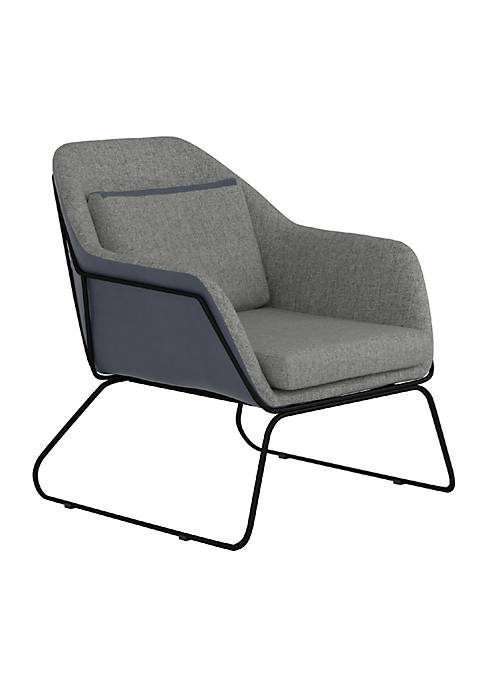 Duna Range Fabric Accent Chair with Angled Sled