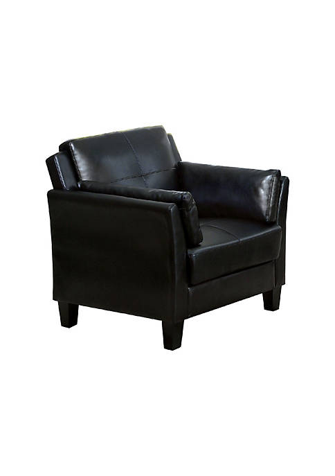 Duna Range Faux Leather Upholstered Chair with Curved