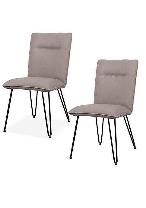 Duna Range Faux Leather Upholstered Metal Chair with