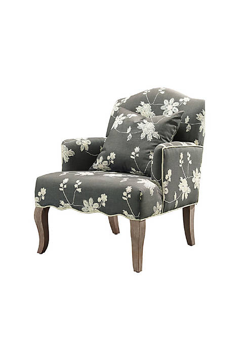 Duna Range Fabric Upholstered Wooden Chair with Floral