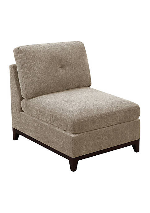 Duna Range Fabric Armless Chair with Tufted Back