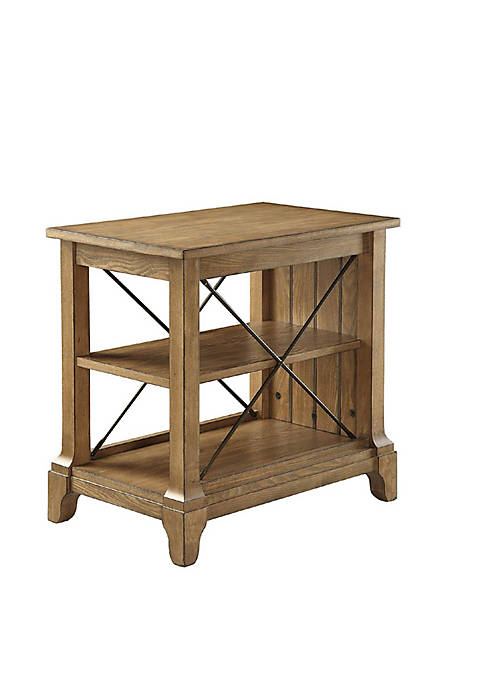 Duna Range Wooden Side Table With 2 Compartments,