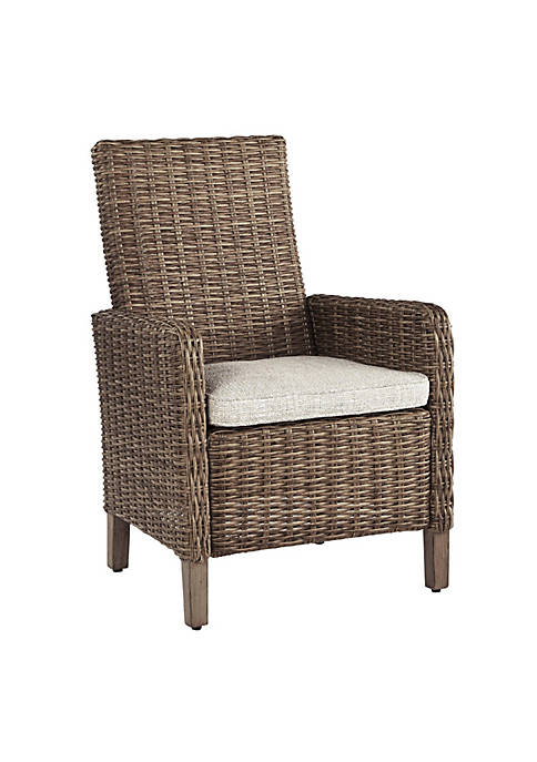 Duna Range Handwoven Wicker Frame Fabric Upholstered Armchair,Set