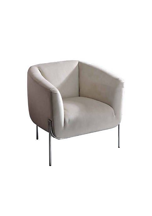 Duna Range Fabric Upholstered Accent Chair with Tubular