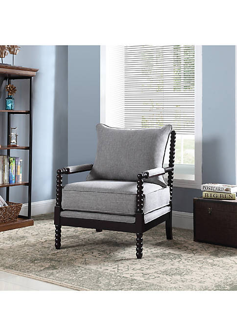 Duna Range Turned Designing Accent Chair, Gray